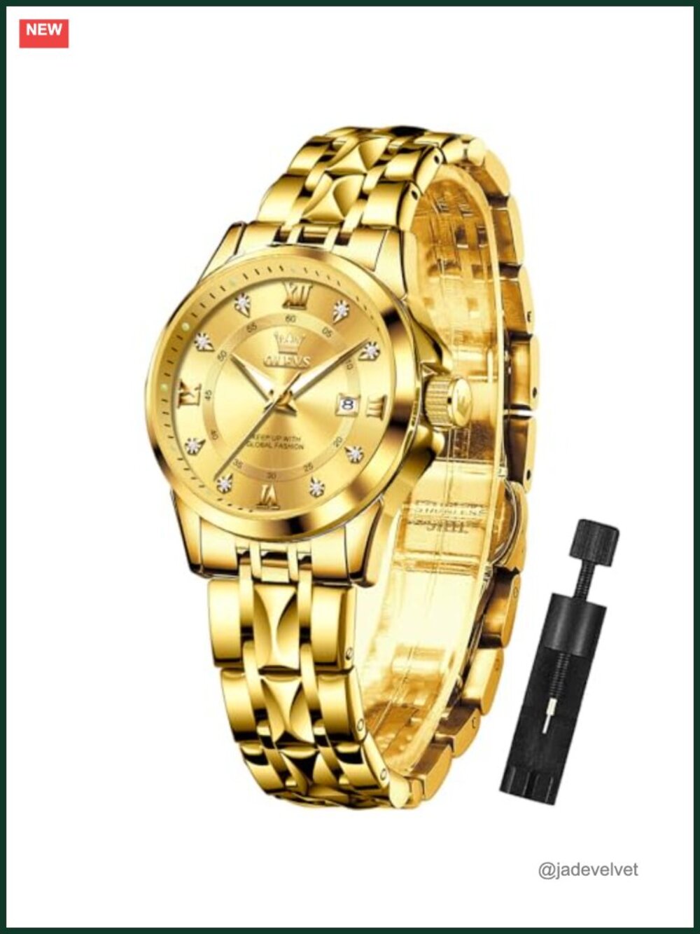 Luxury Stainless Steel Women's Wrist Watch Analog Quartz Date Waterproof